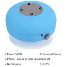 Bocina Contra Agua Bluetooth Portátil Recargable para Regadera Impermeable - Multicolor - Ver 5