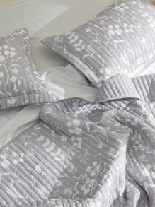 Bedsure Valentine's Day Quilt Set - 3 Pcs, Reversible Quilt Bedding Set, Polyester Microfiber Material, Lightweight Bedspread, Coverlet Set With 2 Pillow Shams, For Spring Decor, Wedding Decor, Easter Decor, Room Decor, Home Decor - Frost Grey - View 7