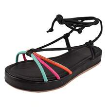 Women Flat Sandals - màu đen - Xem 3