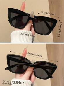 1pc Retro Square Y2K Party & Daily Wear Fashion Glasses, Fashionable Unisex For Summer Beach Vacation,Outdoor,Travel