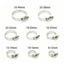 101-Piece Stainless Steel Hose Clamp Kit, No Driver Kit - Silver - View 2