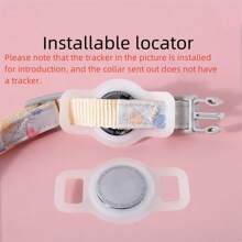 Pet Collar With Location Tracker And Protective Sleeve, Suitable For Small And Medium-Sized Dogs And Cats, Such As Shiba Inu, Teddy - Beige - View 3