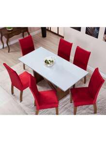 Kitchen Chair Covers - 紅色 - 查看 2