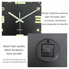 一個12英寸的木質圓形牆鐘,具有發光功能,靜音省電（未附電池）。適用於廚房,臥室和辦公室 - 多色 YGMDF006 - 查看 7