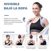 Corrector Postura Inteligente Espalda Con Sensor Para Niños Adultos - Gris - Ver 6