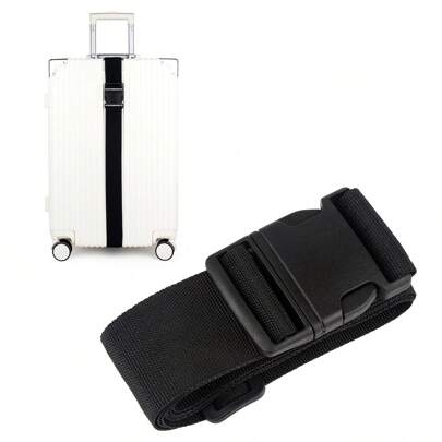 1 قطعة حزام أمتعة قابل للتعديل والسحب مع التغليف، أمتعة السفر، حزام بإبزيم بلاستيكي مع تغليف الأمتعة، حقيبة سفر مع رحلة جوية، سفر عمل، أمتعة عطلة، حقيبة ظهر مقاس واحد يناسب جميع الحقائب للمدرسة والاكسسوارات والأغراض المدرسية