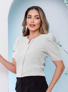 Women Blouses - 白色 - 查看 2