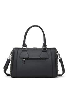 Women's Rivet Studded Steam Punk Tote Bag With Shoulder Strap Crossbody Bag, Large Capacity Skeleton Handbag, Gothic Shoulder Bag, Doctor Handbag, Niche Design, Steampunk, Goth, Bag For Women, Cool Girls Street Wear, Perfect For Music Festival, Concert, Y2k Bag, 2000s Fashion Style, Gothic Punk Bag For Women - Black - View 4