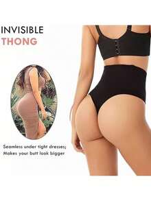 Tanga Faja Panty Calzon Invisible Reductora Tipo Colombina - Negro - Ver 10