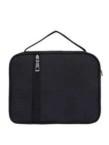 1pc Black Fashion Printed Storage Bag For Books, Bibles, Handbooks, High-Capacity Storage Bag For Multi-Functional Use - Black - View 8