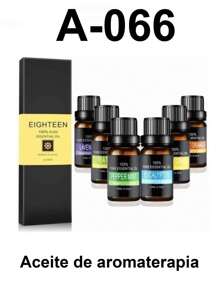 Kit De 6 Aceites Esenciales Aromaterapia 100% Puro 10ml Spa - Negro - Ver 1