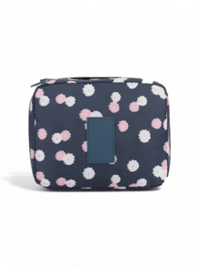 Large Capacity Waterproof Portable Organizer Bags Multi-Compartment Fashion Zipper Holder Boxes Multifunctional Bag Travel Accessories For Women RANDOM COLORS