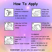 1pc Colorful Swallow Bird Temporary Tattoo Sticker For Arm, Waterproof & Long Lasting For Party - Multicolor - View 4