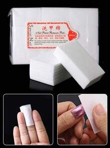 Nail Cleansing Pads, Nail Polish Removing Wipes, Disposable Non-Woven Manicure Cloths, Hard Type - No Lint, One-Time-Use, Thick , No Hair Slip, Wet And Dry Double Use, 400pcs/Pack Nails Nails Supplies Nail Stuff - White - View 5