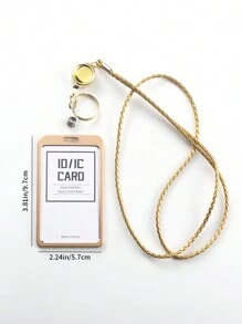 1 قطعة غطاء بطاقة شفاف مصنوع من سبائك الألومنيوم الذهبي للطلاب للهدايا المكتبية للمعلمين حامل رخصة الصورة حامل البطاقة حامل البطاقة المحفظة حامل بطاقة العمل حامل بطاقة الائتمان حبل المعلم مع حامل الهوية حامل البطاقة للنساء محفظة سلسلة مفاتيح محفظة البطاقة