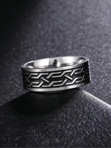 1 Miếng Thép không gỉ Mũi tên , Sợi dây , Vượt qua , Thiết kế Skull 8mm Vòng rộng Đối với Nam Punk Hip Hop Phong cách Thời trang Phụ kiện , Qủa tặng Đối với Bố , Bạn - 8mm - Xem 3