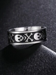 1 Miếng Thép không gỉ Mũi tên , Sợi dây , Vượt qua , Thiết kế Skull 8mm Vòng rộng Đối với Nam Punk Hip Hop Phong cách Thời trang Phụ kiện , Qủa tặng Đối với Bố , Bạn - 8mm - Xem 6