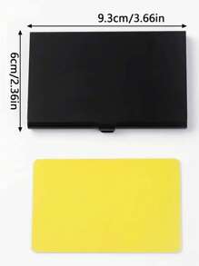 1Pc Metal Card Case Pocket Simple Card Box Card Holder Wallet Business Card Holder Credit Card Holder For Men Mini Wallet Card Wallet Rfid Wallet - Black - View 5
