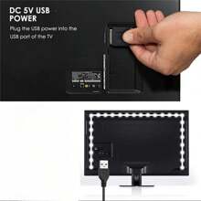 1pc White Light LED Strip Light,USB Powered 60Leds/M Flexible LED Decorative Lights,1m/2m/3m/5m Non Waterproof TV Computer Background Light