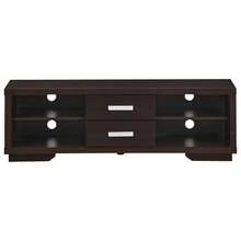 Modern TV Stand Entertainment Center With 2 Drawers And 4 Open Shelves - màu nâu - Xem 2