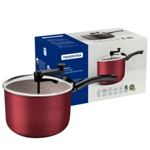 Pipoqueira Panela Tramontina Antiaderente Aluminio 22cm 4,8 Litros Paris - Vermelho - Visão 2