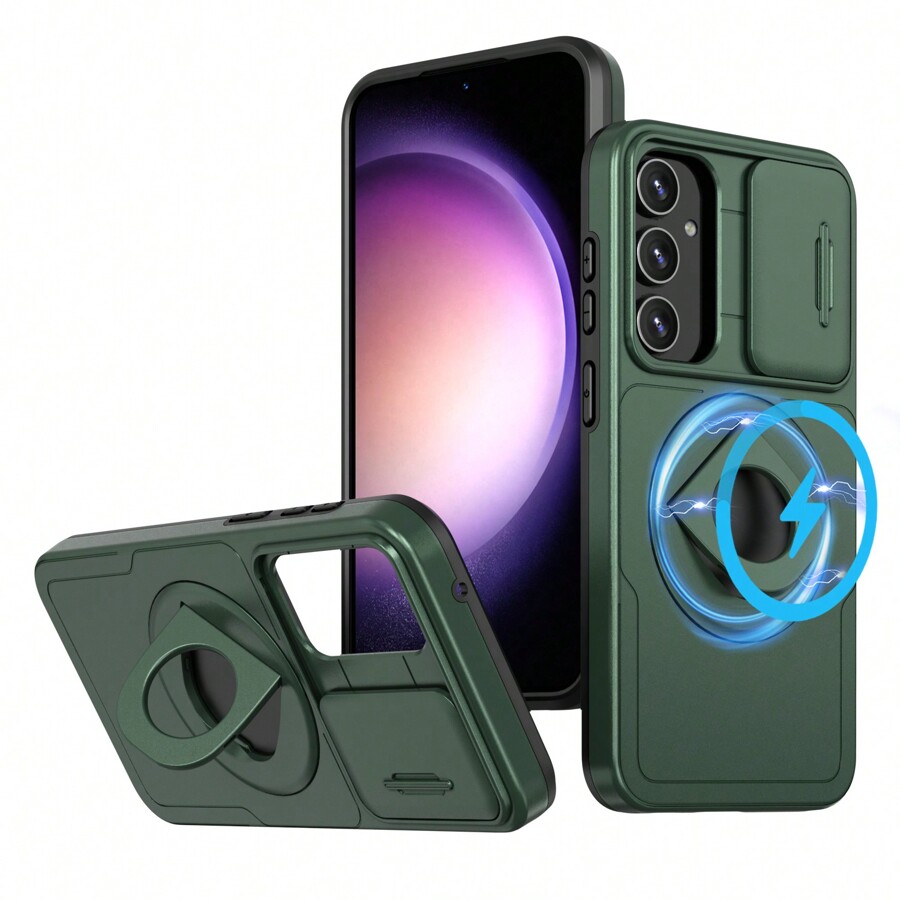 Pour étui de charge sans fil magnétique compatible avec Samsung Galaxy S21 S22 S23 Plus Ultra