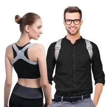 Corrector Postura Inteligente Espalda Con Sensor Para Niños Adultos - Gris - Ver 9