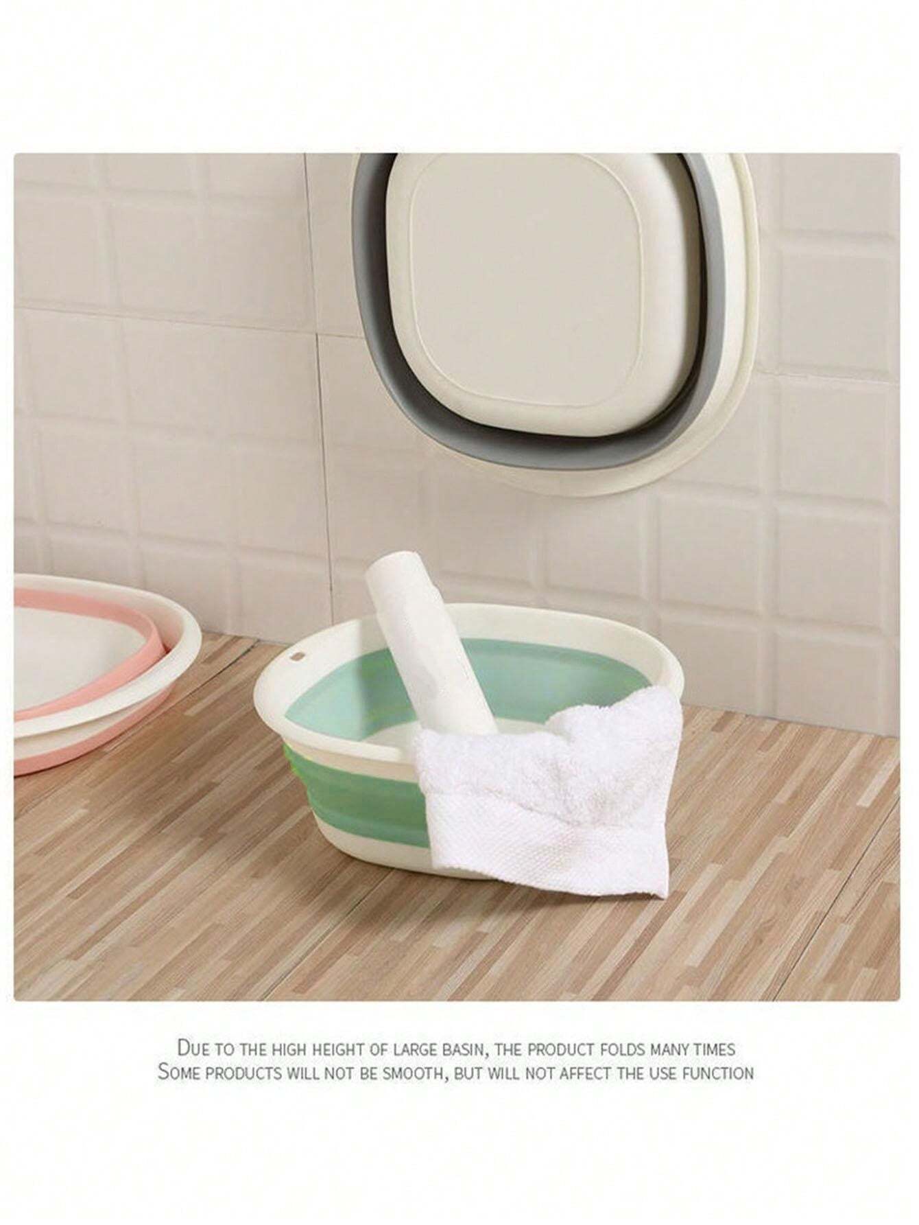 1pc Portable Folding Basins Wash Basins Folding Laundry Plastic Tub