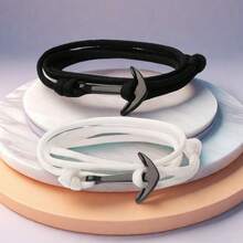 1 Miếng Đúng mốt Thủ công Nhiều lớp Dây nylon Mỏ neo & Da Vòng tay , Không giới tính Đồ trang sức - mỏ neo - Xem 12