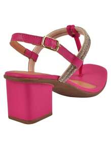 Women Heeled Sandals - 玫紅色 - 查看 3
