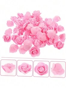 50 Piezas Rosas De Espuma Rosa - Rosa - Ver 3