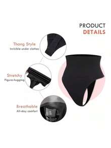 Tanga Faja Panty Calzon Invisible Reductora Tipo Colombina - Negro - Ver 8