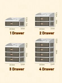 1 Miếng Bàn làm việc Trang điểm Trưng bày Cái giá Với Ngăn kéo , Chống bụi Hộp trữ mỹ phẩm , Bàn văn phòng , Học sinh Bàn , Ký túc xá , Phòng tắm , Bàn trang điểm Hộp đựng , Dung lượng lớn Văn phòng phẩm Giá lưu trữ - màu đen - Xem 7