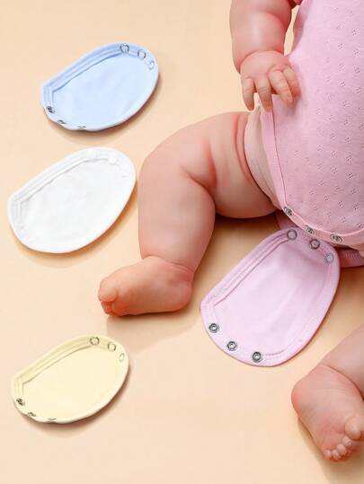 2pcs Single-Layer Fabric Diaper (Thin, Please Note Metal Button Size To Avoid Mismatch) For Baby Crawling Clothes/ Bodysuit/ Jumpsuit Extended Clipsbaby Shower Family Decorations Gifts