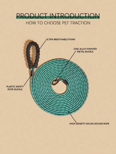 Pet Training Rope, Lightweight Leash For Outdoor Walking And Preventing Escape