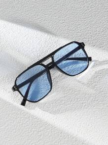 نظارات رجل ذات إطار مزدوج قديم، مع مسامير ملونة، مناسبة لارتداء اليومي،التنقل والسفر الخارجي وأغراض أخرى، إكسسوارات شمسية، نظارات شمسية مناسبة للشاطئ والعطلات الصيفية والسفر والأنشطة الخارجية