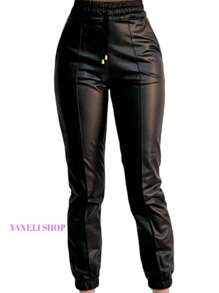 Women's Vinyl Leather Jogger