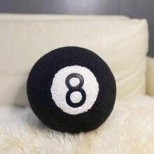 1 件毛绒 3D 运动主题装饰抱枕，包括足球、篮球、足球、网球、台球，适合沙发、家居装饰、所有季节