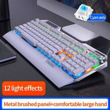 Yindiao Mechanical Keyboard With Green Switch Lighting Backlit, Usb Wired For Gaming Desktop Computer And Laptop - White - View 2