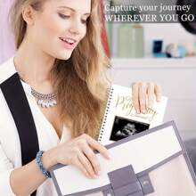 82 Sheets Pregnancy Journal, Pregnancy Book Memory Book For Expecting First Time Moms & Experienced Moms With Sonogram Photo Frame, Mom Book Diary For Gift, Through Third Trimester Milestone Tracker, Baby Album, Ultrasound Pictures, Pregnancy Album Commemoration, Pregnancy Planner With Gift Box For Gift