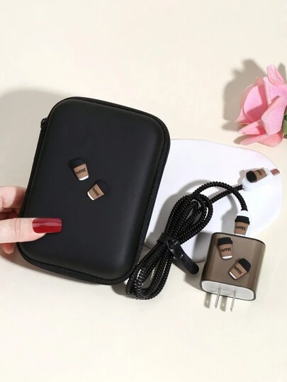 6pcs Eva Data Cable Organizer Package + Coffee Cup Shaped 1.5m Cord Winder, Cord Fixer & Break Resistance Data Cable, Tpu Charging Head Protector Compatible With IPhone 12/13/14 Smartphone Models, 20w Fast Charging Data Cable