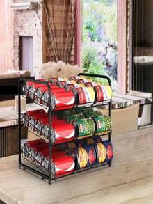 Organizador de Latas y Vinos Para Despensa de 3 Niveles - Multicolor - Ver 2