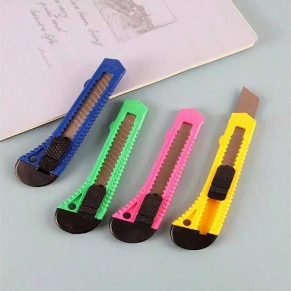 1pc Portable Utility Craft Knife, Random Color, Suitable For Cutting Cardboard, Paperboard, And Boxes, With Sharp Blade, Great For Office And Home Use (Random Color)