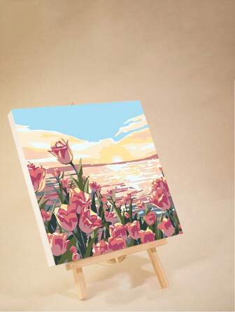 成人顏料按數字塗畫，初學者易畫成人按數字DIY畫作，禮物家居牆壁裝飾20 W X 20 L/30 W X 30 L