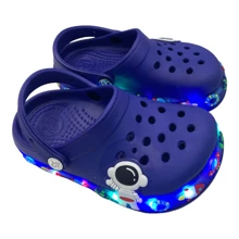 Sandalias Chanclas Con Luces Para Niños Color Azul - Azul - Ver 3