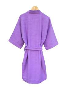 Bata de Baño Unisex Microfibra - Unitalla Lila - Lila Púrpura - Ver 3