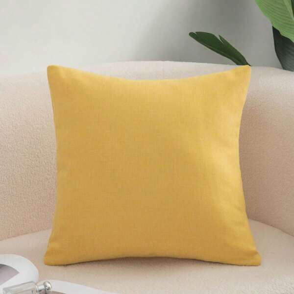 Plain Color Modern Simple Square Pillowcase Cover For Living Room Sofa Cushion (Pillow Core Not Included)