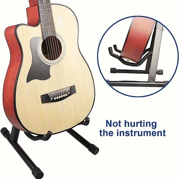 AFrame Guitar Stand Metal Vertical FloorMounted Folding Instrument