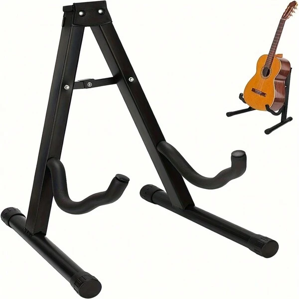 AFrame Guitar Stand Metal Vertical FloorMounted Folding Instrument