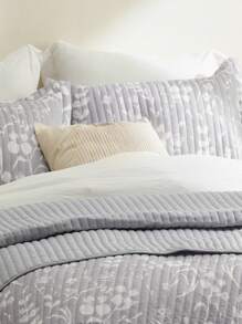 Bedsure Valentine's Day Quilt Set - 3 Pcs, Reversible Quilt Bedding Set, Polyester Microfiber Material, Lightweight Bedspread, Coverlet Set With 2 Pillow Shams, For Spring Decor, Wedding Decor, Easter Decor, Room Decor, Home Decor - Frost Grey - View 6